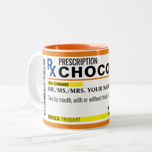 FULLY EDITABLE Prescription Chocolate Mug