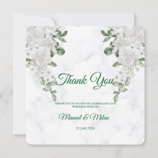 Fully Editable Simple and Elegant  Thank You Card