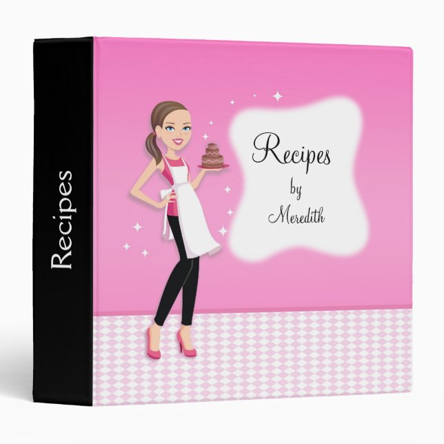 Fully Illustrated Unique Recipe Binder (Front/Spine)