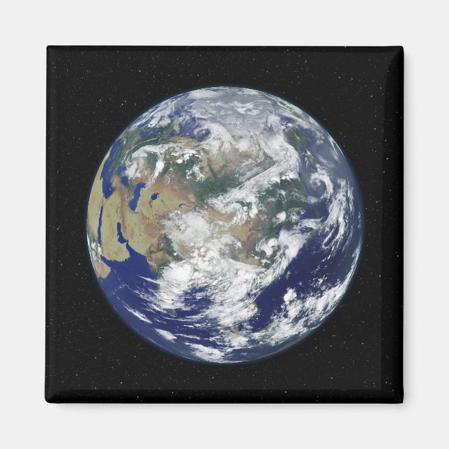 Fully lit Earth centered on Asia Magnet (Front)