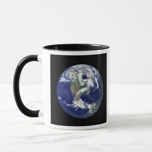 Fully lit Earth centered on North America Mug (Left)