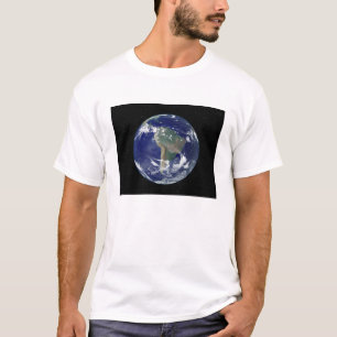 Fully lit Earth centered on South America T-Shirt
