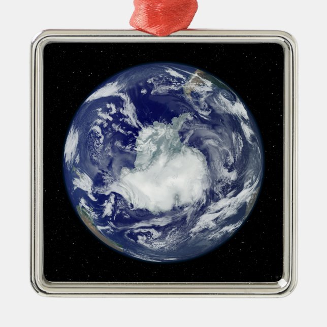 Fully lit full disk image metal ornament (Front)