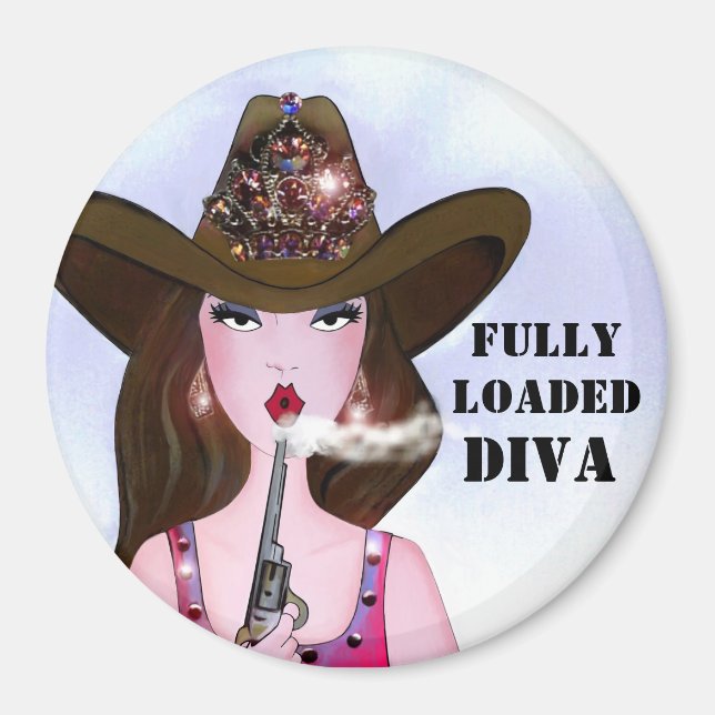 FULLY LOADED DIVA Magnet (Front)