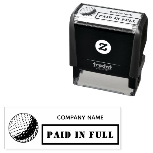 Fully Paid Business Modern Golf Ball Golfer Self_inking Stamp