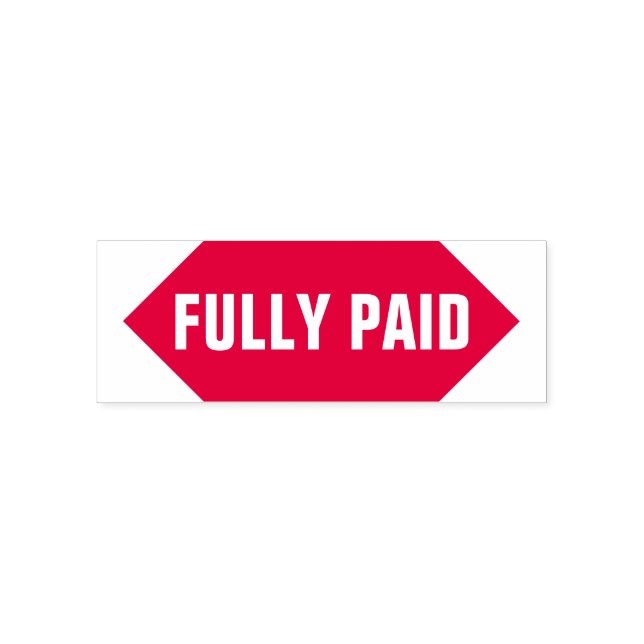 "FULLY PAID" Rubber Stamp (Design)