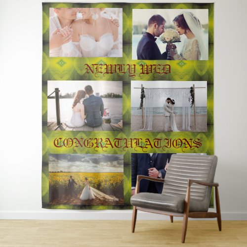 Fully Personalizable For Newly Wed Fleece Blanket Tapestry