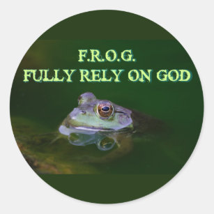 Fully Rely on God Classic Round Sticker