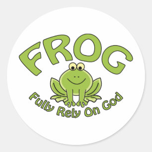 Fully Rely On God Classic Round Sticker