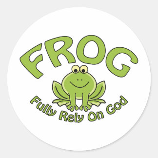 Fully Rely On God Classic Round Sticker