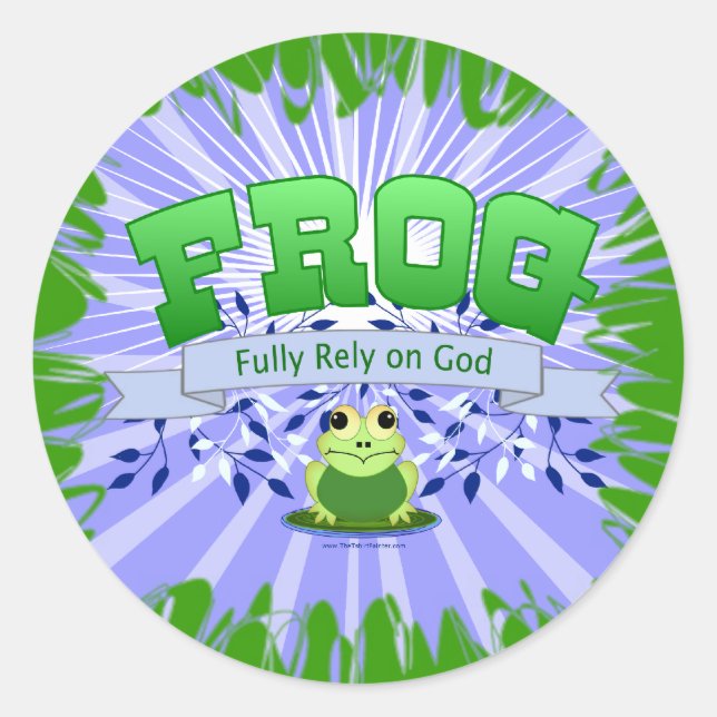 Fully Rely on God Classic Round Sticker (Front)