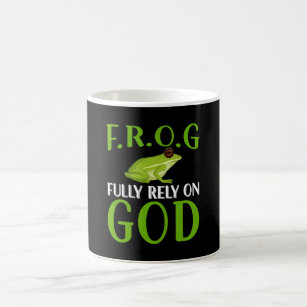 Fully Rely On God F. R. O. G - Frog Coffee Mug
