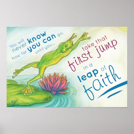 Fully Relying On God Frog Poster