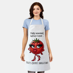 Fully Seasoned, Halfway Cooked" Apron 