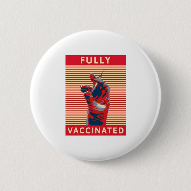 Fully Vaccinated Button (Front)