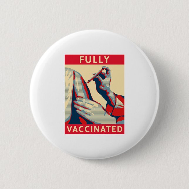 Fully Vaccinated Button (Front)