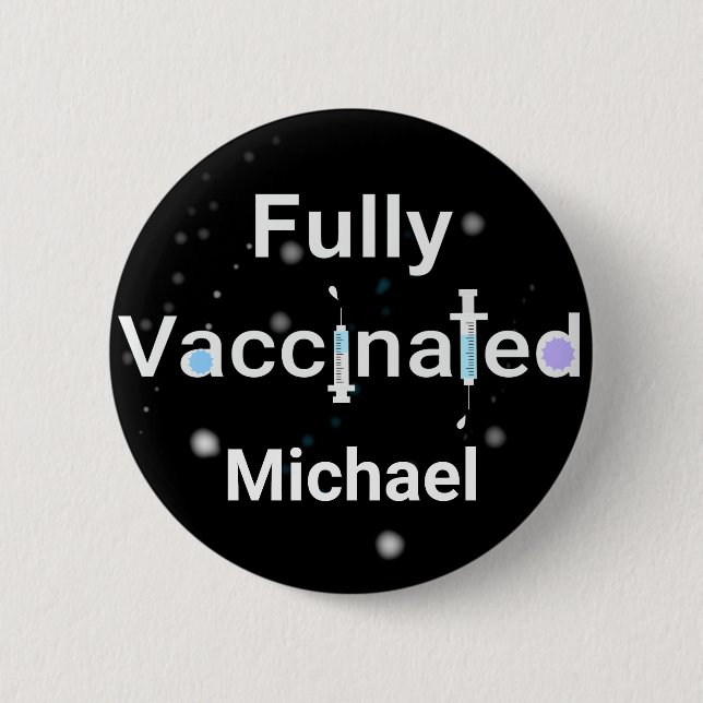 Fully Vaccinated Button (Front)