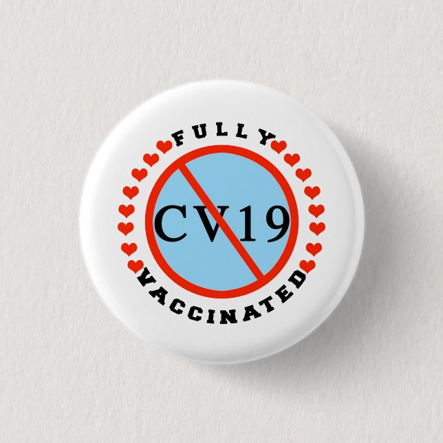Fully Vaccinated Button (Front)