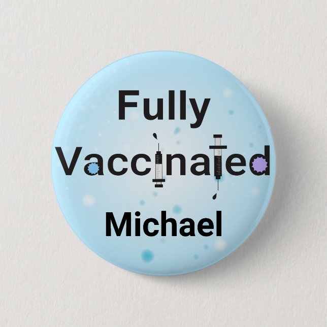 Fully Vaccinated Button (Front)