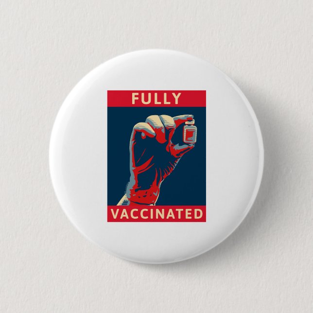 Fully Vaccinated Button (Front)