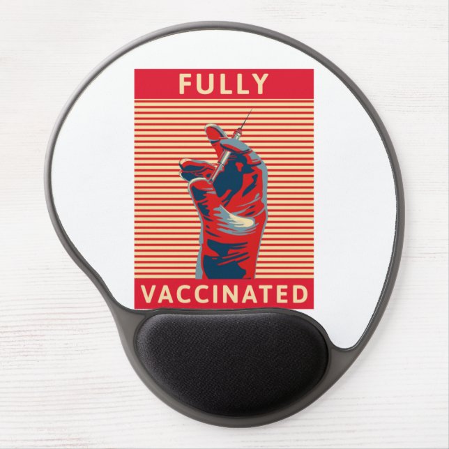 Fully Vaccinated Gel Mouse Pad (Front)