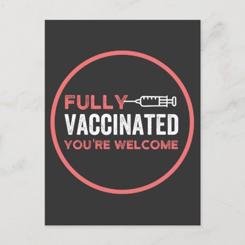 fully vaccinated vaccinated vaccine end IT Postcard