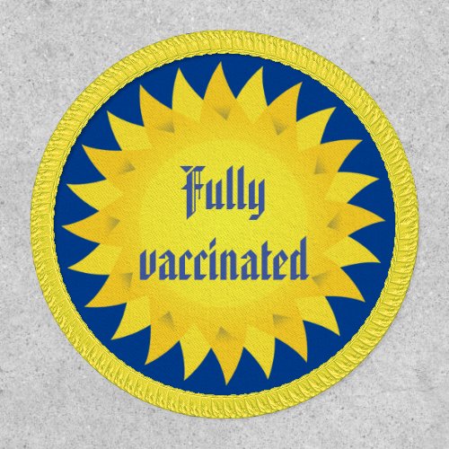 Fully Vaccinated Yellow Sun Patch