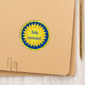 Fully Vaccinated Yellow Sun Patch (On Folder)