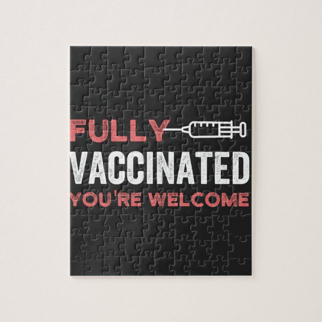 Fully Vaccinated You're Welcome Jigsaw Puzzle (Vertical)