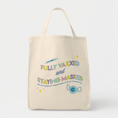 Fully Vaxxed Grocery Tote Bag
