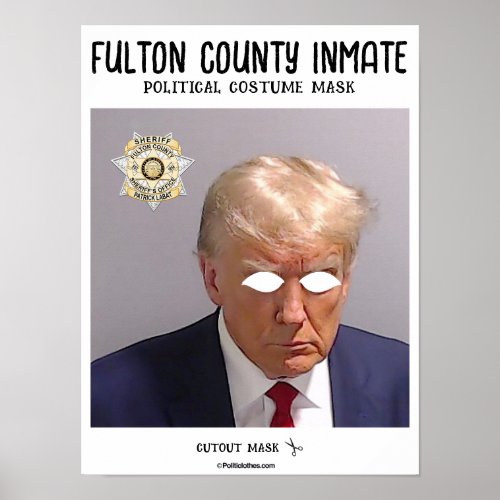 Fulton County Inmate Costume Mask Poster