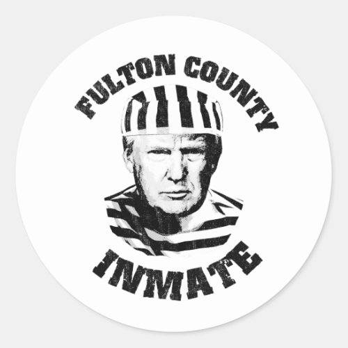 Fulton County Inmate Mugshot Classic Round Sticker