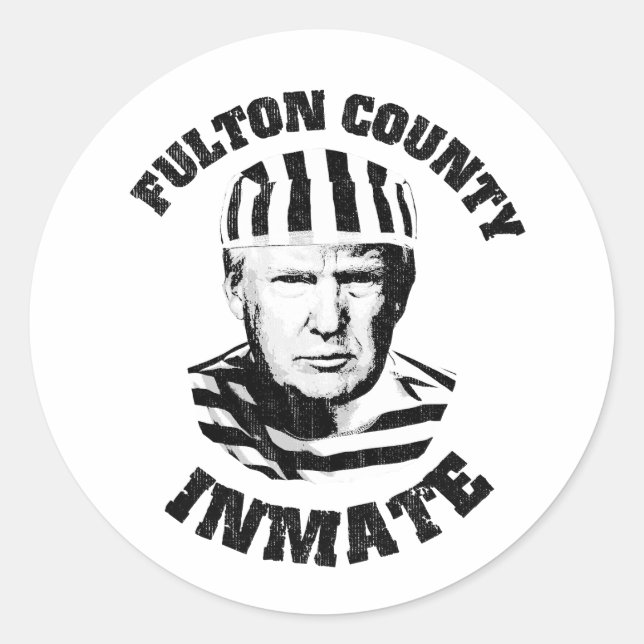 Fulton County Inmate Mugshot Classic Round Sticker (Front)