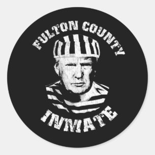Fulton County Inmate Mugshot Classic Round Sticker