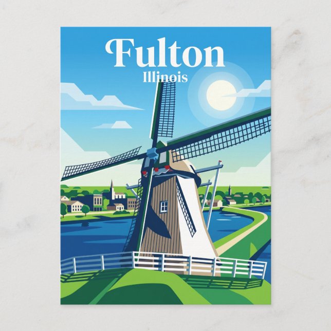 Fulton Illinois Postcard (Front)