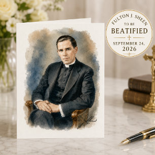 Fulton J. Sheen Beatification Catholic Greeting Card
