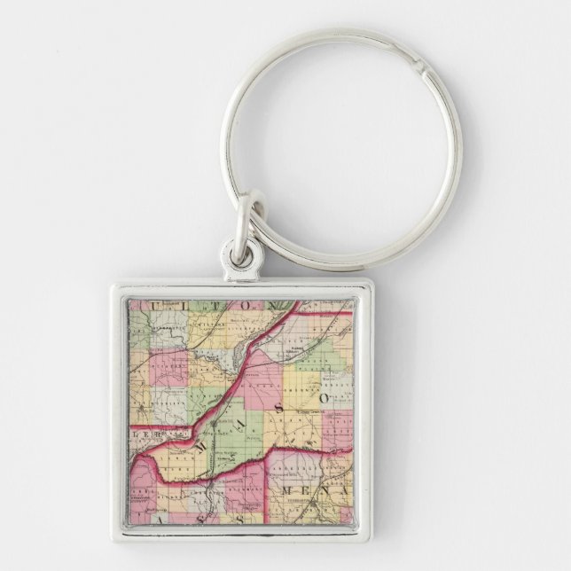 Fulton, Mason, Cass, Menard counties Keychain (Front)