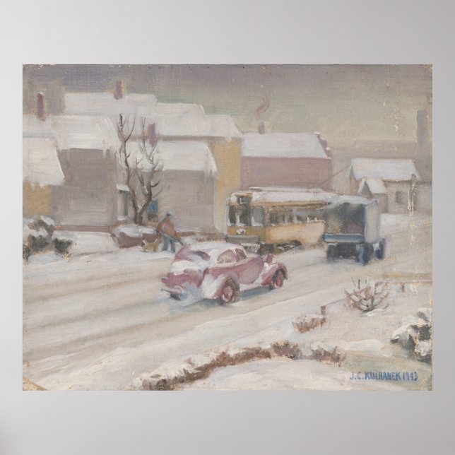 Fulton Road Cleveland – Kulhanek 1943 Print (Front)