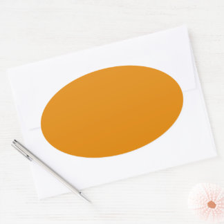 Fulvous Color Oval Sticker