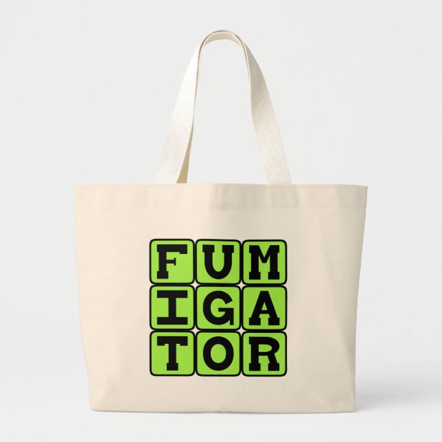 Fumigator, Bug Zapper Large Tote Bag (Front)