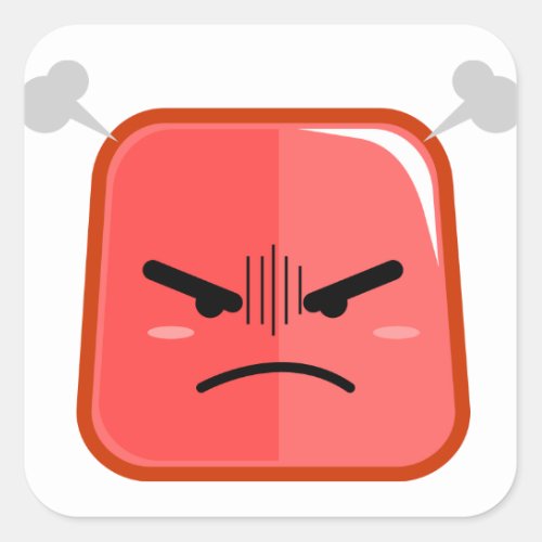 Fuming Angry Faced Red Emoji Sticker