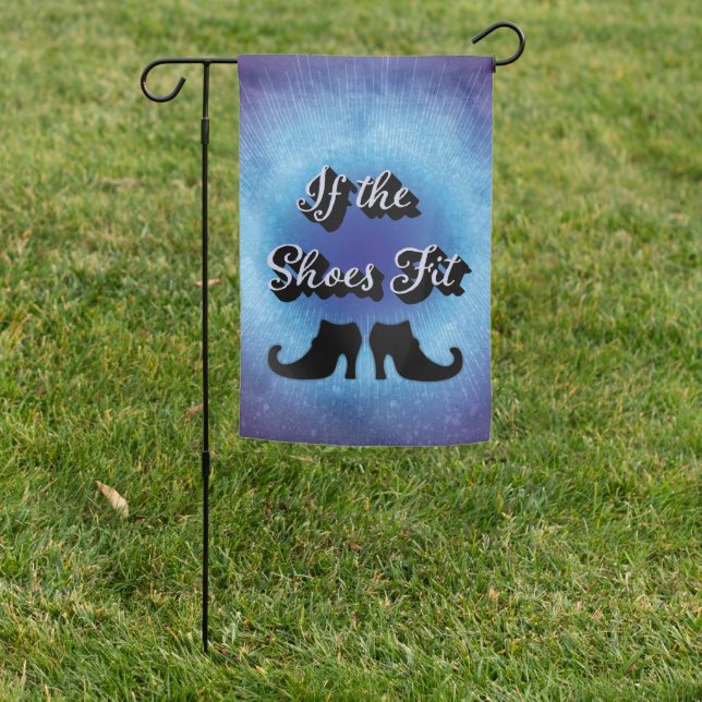Fummy Witch Shoe Quote Halloween Garden Flag (In SItu)