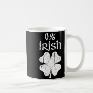 Fun 0 Percent Irish Shamrock Apparel Vintage St Pa Coffee Mug