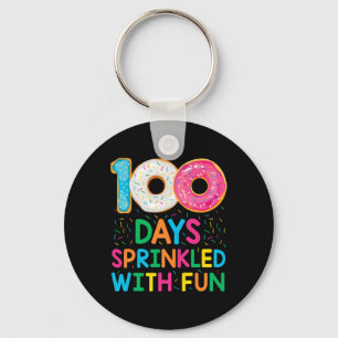 Fun 100 Days Sprinkled with Fun Donut School Teach Keychain