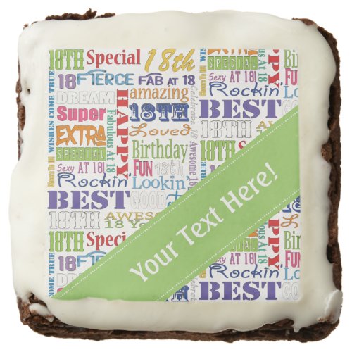 Fun 18th Birthday Party Favors Personalized Brownie