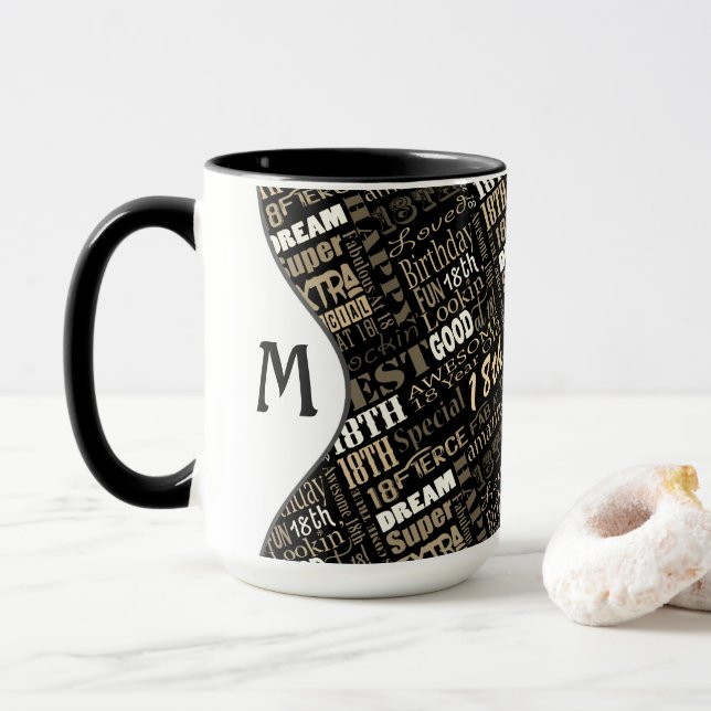 Fun 18th Birthday Party Favors Personalized Mug (With Donut)