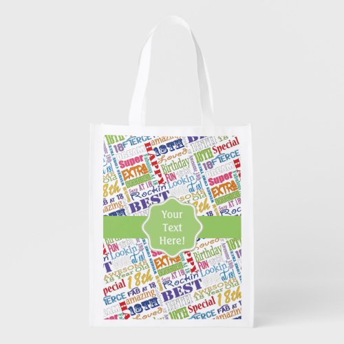 Fun 18th Birthday Personalized Party Favors Gifts Grocery Bag