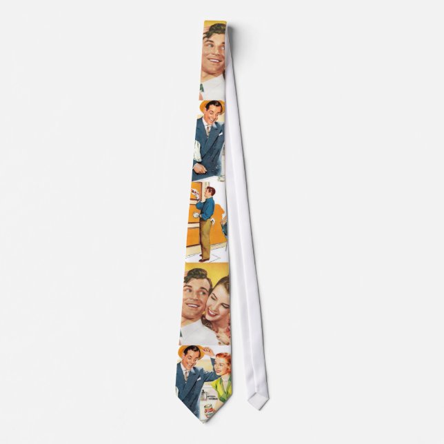 Fun 1940 Retro Collage Tie (Front)