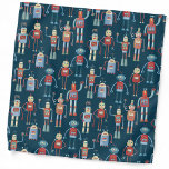 Fun 1950s Style Retro Robot Pattern Dark Bandana<br><div class="desc">Cute and helpful looking retro 1950s style robots.  Grandad probably made these in his shed.  Artificial Intelligence,  but not in a scary way.  Original art by Nic Squirrell.</div>