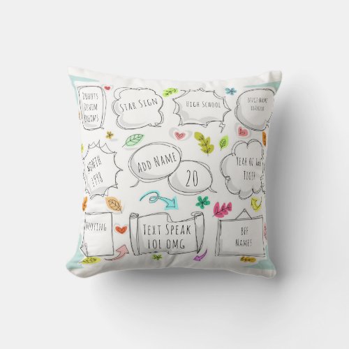 FUN 1998 yr born THIS IS YOUR LIFE _ ADD MILESTONE Throw Pillow